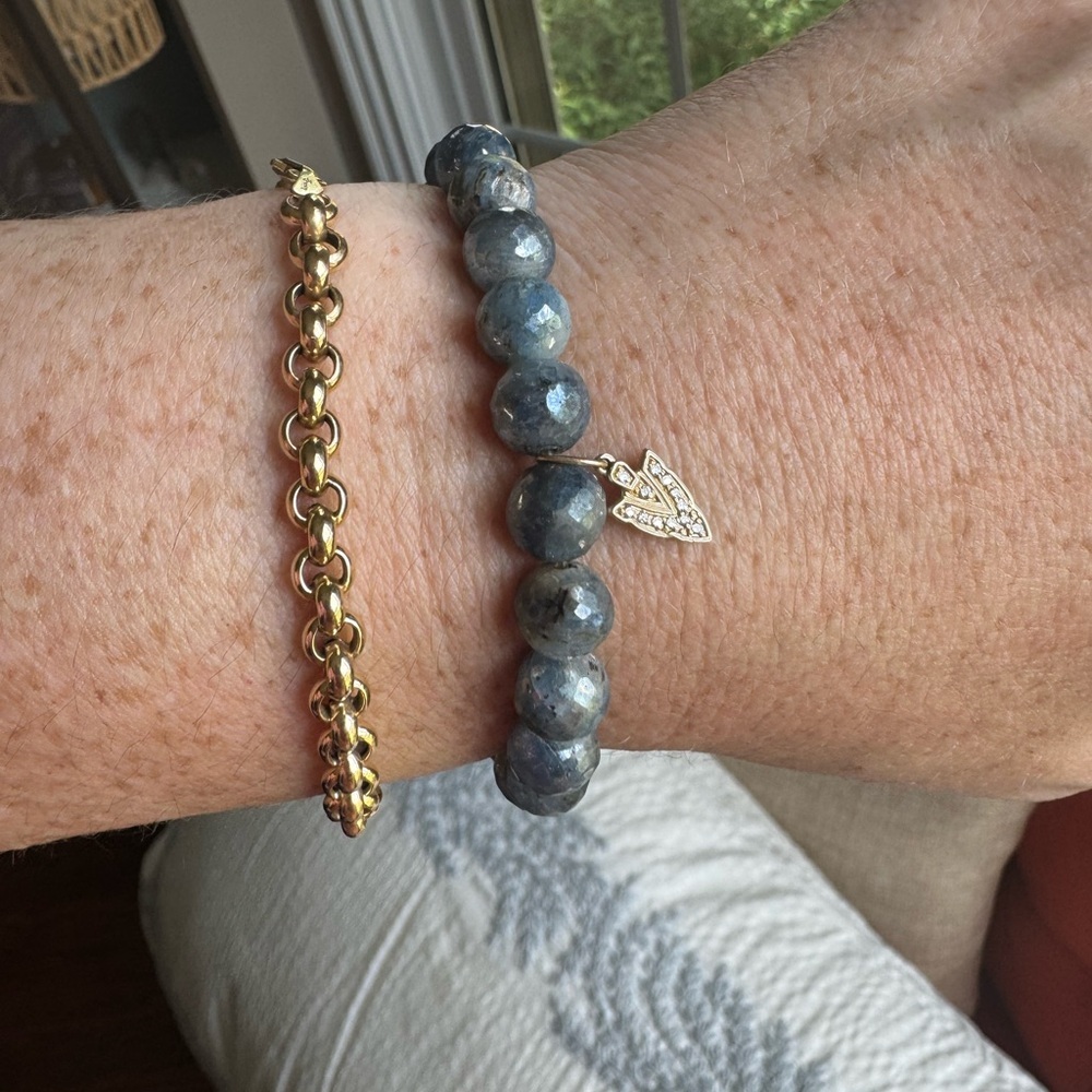 Sydney Evan Beaded Charm Bracelet with 14k Gold and Diamond Charm - Picture 3 of 12